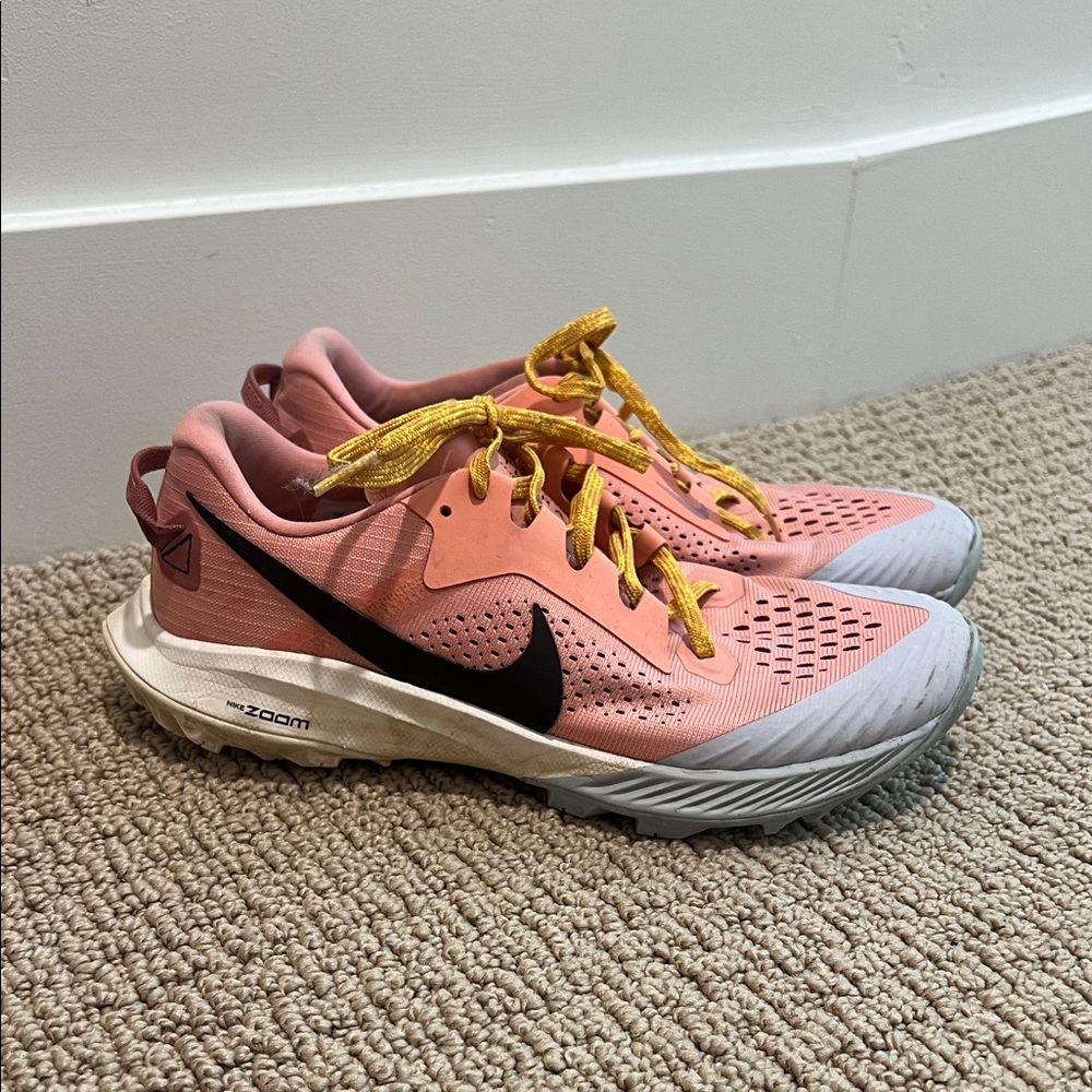 Nike Women's Trail Running Shoes in Pink and Yellow